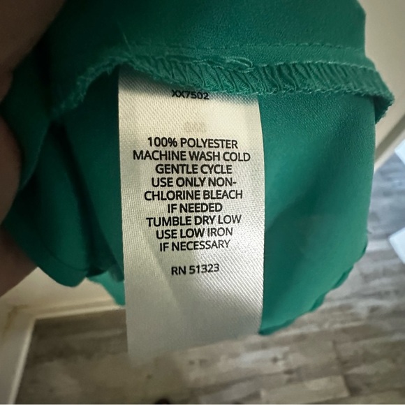 Halogen Green Asymmetrical Sundress V-Neck Sleeveless - Picture 4 of 4